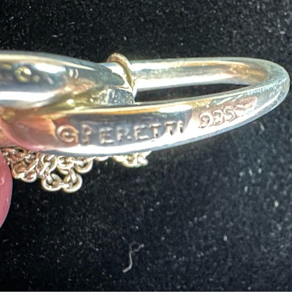 Tiffany and Co. Elsa Peretti Sterling Silver Interlocking Oval Pendant Necklace - Picture 5 of 7